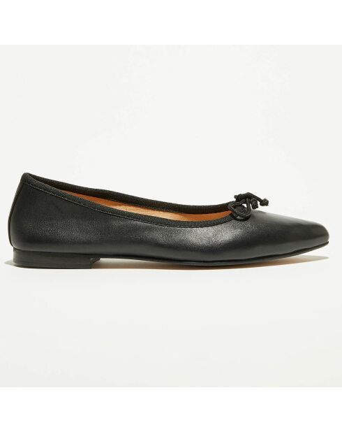 Ballerines en Cuir Elise noires