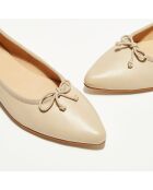 Ballerines en Cuir Elise beiges