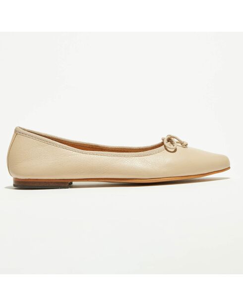 Ballerines en Cuir Elise beiges