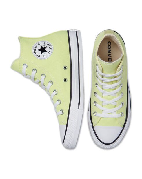 Baskets Canvas Hi vert jaune