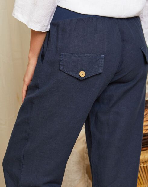 Marine Marie Hose aus 100% Leinen