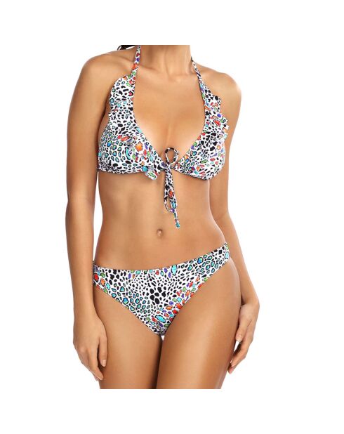 Maillot de Bain 2 pièces à nouer Maïa multicolore/léopard