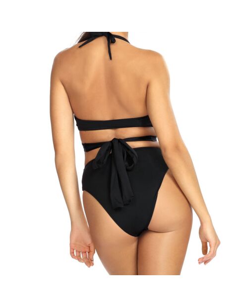 Vera zwart push-up 2-delig badpak met stropdas