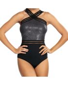 Maillot de Bain 1 pièce Kira noir/gris