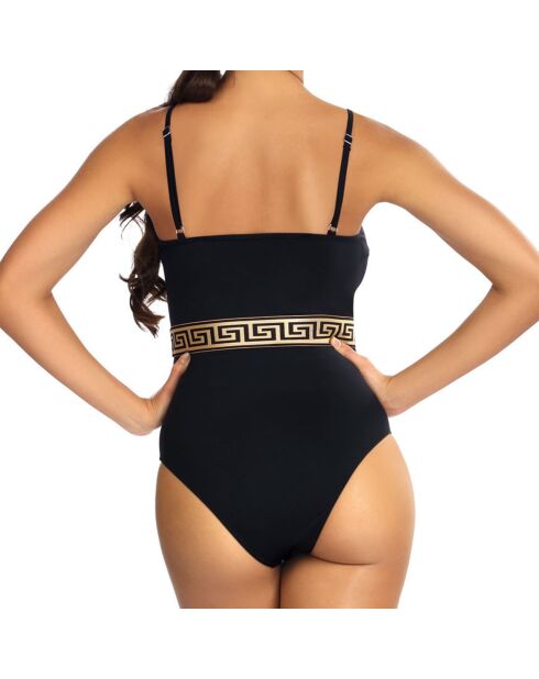 Maillot de bain 1 Pièce Tessa noir/doré