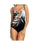 Maillot de bain 1 Pièce Push-Up Salma multicolore/noir/blanc