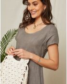 Robe 100% Lin Elizabeth taupe