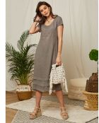 Robe 100% Lin Elizabeth taupe