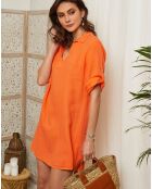 Robe 100% Lin Suzanne orange