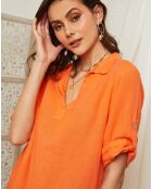 Robe 100% Lin Suzanne orange