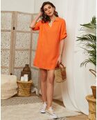 Robe 100% Lin Suzanne orange