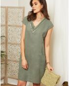 Robe 100% Lin Trieste kaki