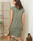 Robe 100% Lin Trieste kaki