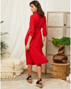 Robe 100% Lin Terni rouge