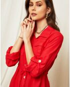Robe 100% Lin Terni rouge