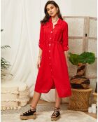 Robe 100% Lin Terni rouge