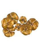 Décoration murale fleur de cerisier dorée - 57x80x6 cm