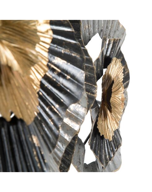 Decoración mural floral multicolor - 80x100x8 cm