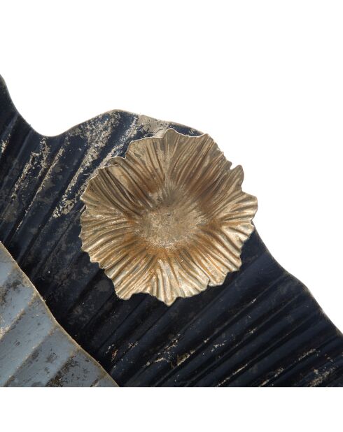 Decoración mural floral multicolor - 80x100x8 cm