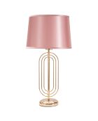 Lampe de table krista doré/rose - 55x28x28 cm