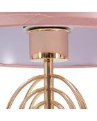 Lampe de table krista doré/rose - 55x28x28 cm