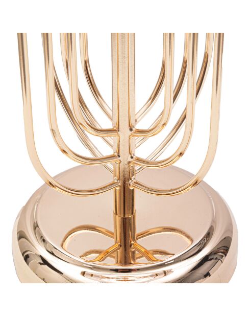 Krista Tischlampe gold/rosa - 55x28x28 cm