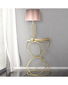 Lampe de table krista doré/rose - 55x28x28 cm