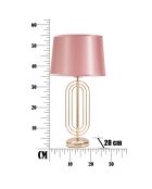 Lampe de table krista doré/rose - 55x28x28 cm
