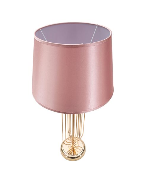 Lampe de table krista doré/rose - 64x33x33 cm