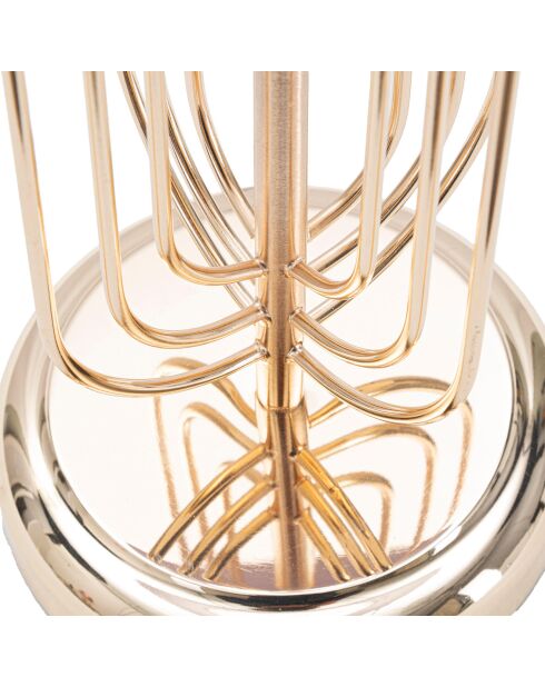 Lampe de table krista doré/rose - 64x33x33 cm