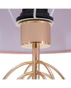 Lampe de table krista doré/rose - 64x33x33 cm