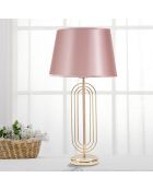 Lampe de table krista doré/rose - 64x33x33 cm