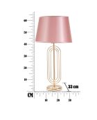 Lampe de table krista doré/rose - 64x33x33 cm