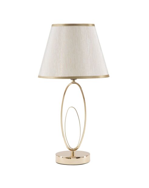 Lampe de table glam doré/crème - 47x24x24 cm