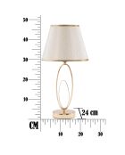 Lampe de table glam doré/crème - 47x24x24 cm