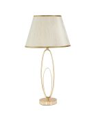 Glam Tischlampe in Gold/Creme - 58x30x30 cm