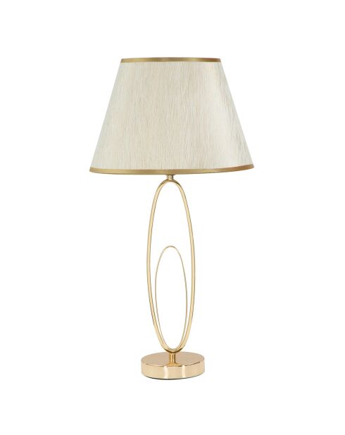 Glam Tischlampe in Gold/Creme - 58x30x30 cm