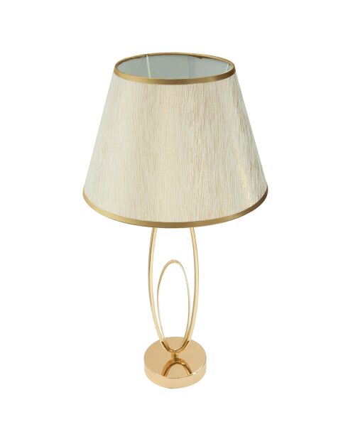 Glam Tischlampe in Gold/Creme - 58x30x30 cm