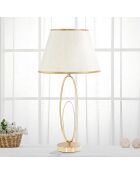 Glam Tischlampe in Gold/Creme - 58x30x30 cm