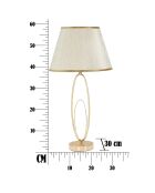 Glam Tischlampe in Gold/Creme - 58x30x30 cm