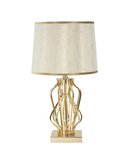 Lampe de table glam doré/crème - 52x30x30 cm