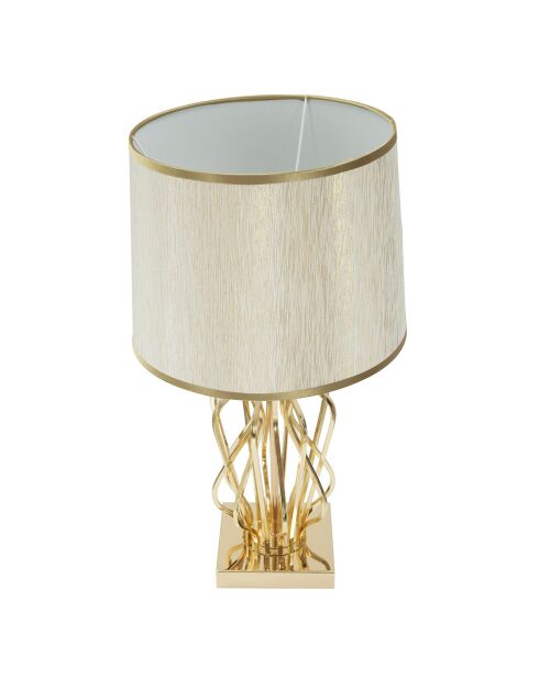 Lampe de table glam doré/crème - 52x30x30 cm