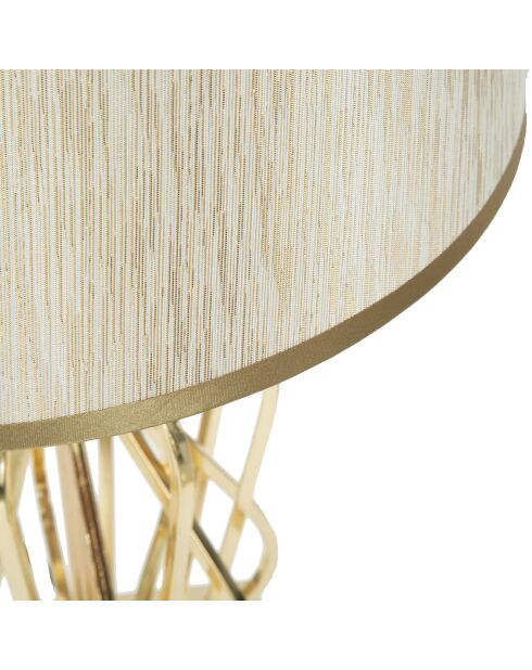 Lampe de table glam doré/crème - 52x30x30 cm