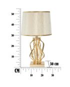 Lampe de table glam doré/crème - 52x30x30 cm