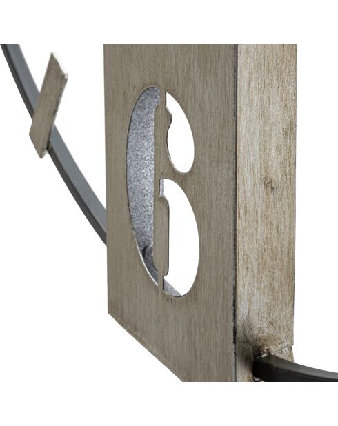 Orologio da parete Grisy nero/grigio - 63x61x4,5 cm