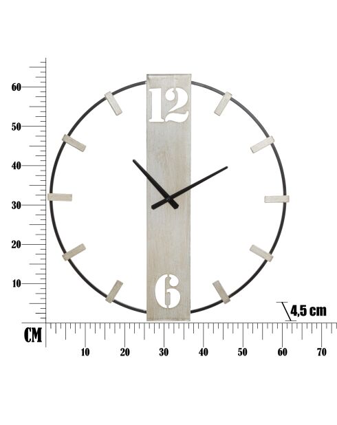 Horloge murale grisy noir/gris - 63x61x4.5 cm