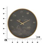 Horloge murale hearts multicolore - D.60x6 cm