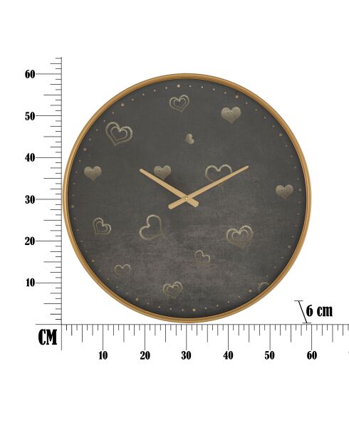 Horloge murale hearts multicolore - D.60x6 cm