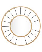 Miroir mural glam doré/noir - 81x81x6.5 cm