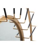 Miroir mural glam doré/noir - 81x81x6.5 cm